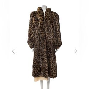 Polo Norte Vintage Animal Print Rabbit Fur Coat